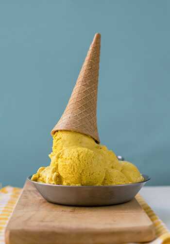Bee pollen golden milk no-churn ice cream
