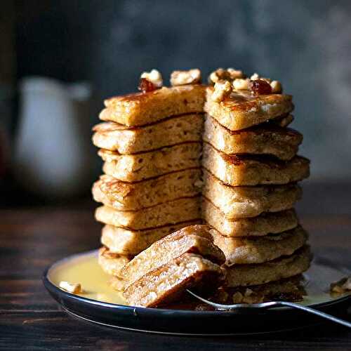 Best whole wheat, olive oil & grated apple pancakes