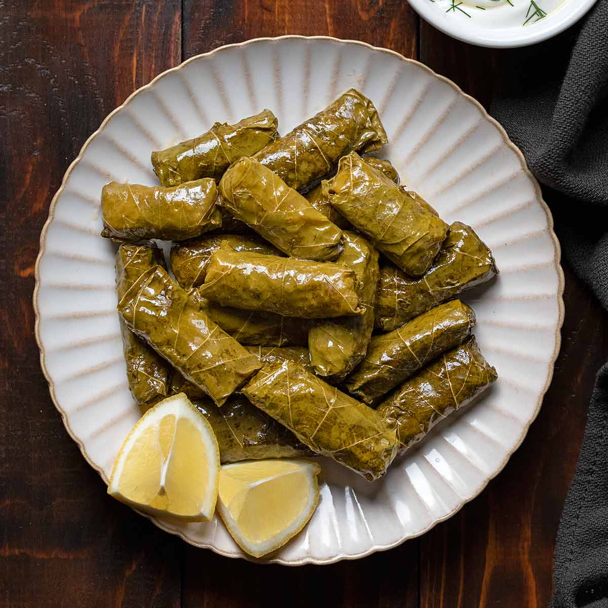 Dolmades: Greek Stuffed Grape Leaves with Rice