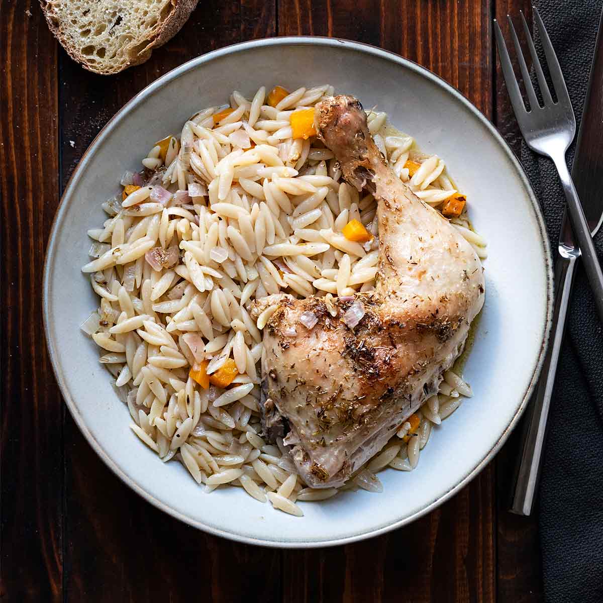 Greek lemon chicken and orzo recipe in one pan