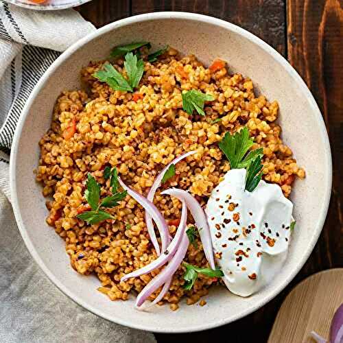 Easy Bulgur Pilaf (Turkish Recipe)