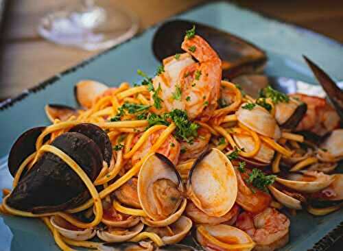 Mussels, Shrimp and Clam Spaghetti