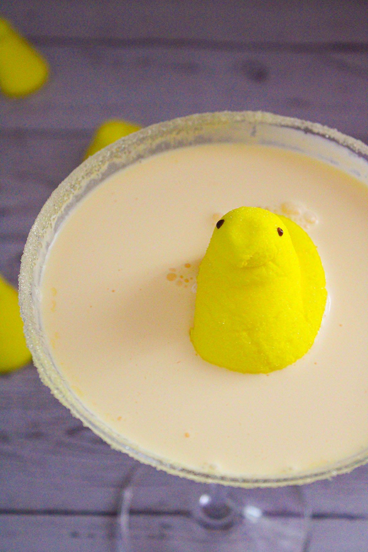 Yellow Peeptini Cocktail