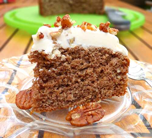 Pecan Pineapple Spelt Cake with Pineapple Cream Cheese Frosting