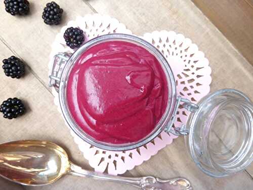 Homemade Blackberry Curd (no refined sugar and less butter)