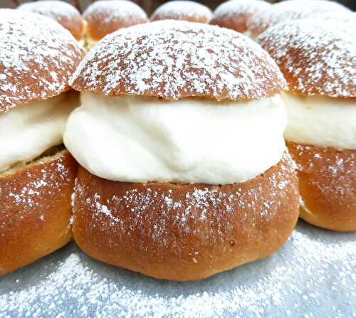 Swedish Semlor (Lent Cream Buns with Cardamom & Almond Paste)