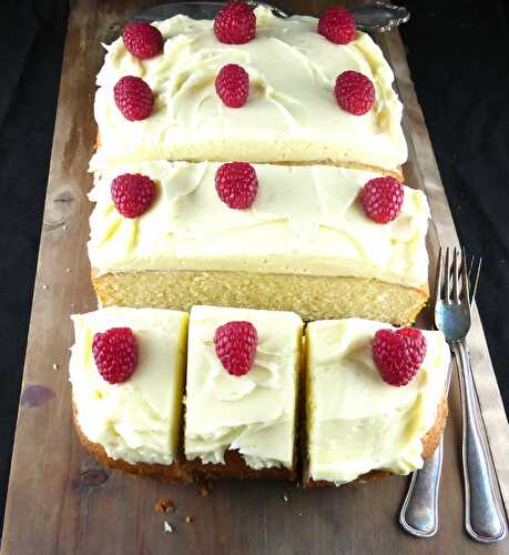 White Chocolate Spelt Cake with White Chocolate Frosting