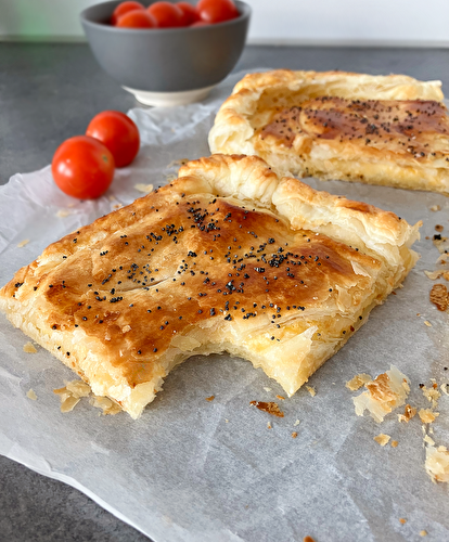 Savoury Cheese and Onion Puff Pastry Pie