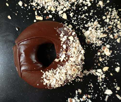 Chocolate Cake Doughnuts with Dark Chocolate Ganache (Adaptable)