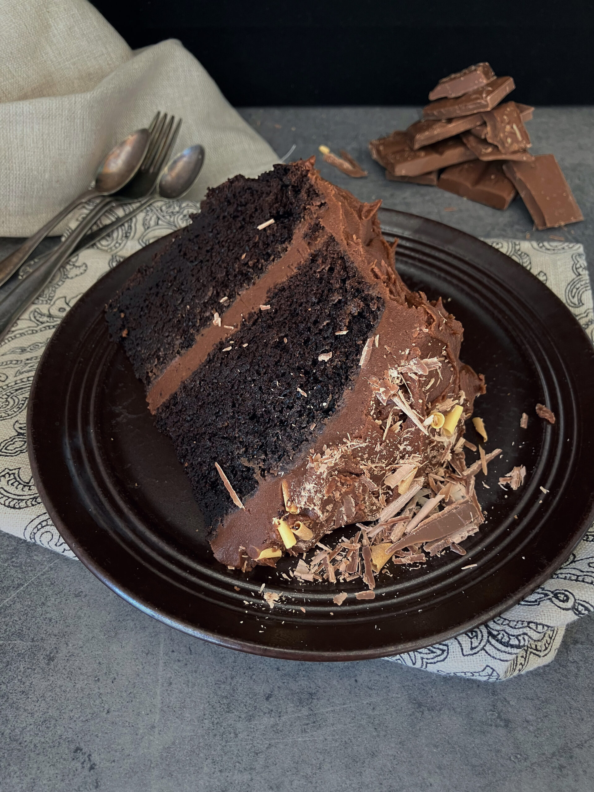 Spelt Flour Chocolate Fudge Cake (Adaptable)