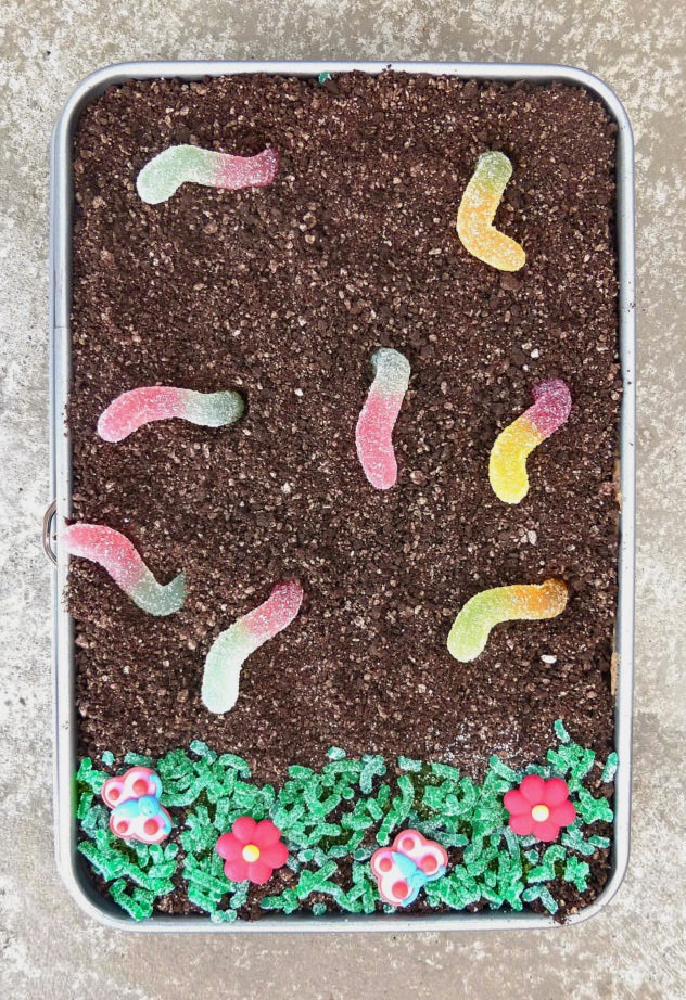 Brownie Oreo Dirt Cake with Chocolate Whipped Cream