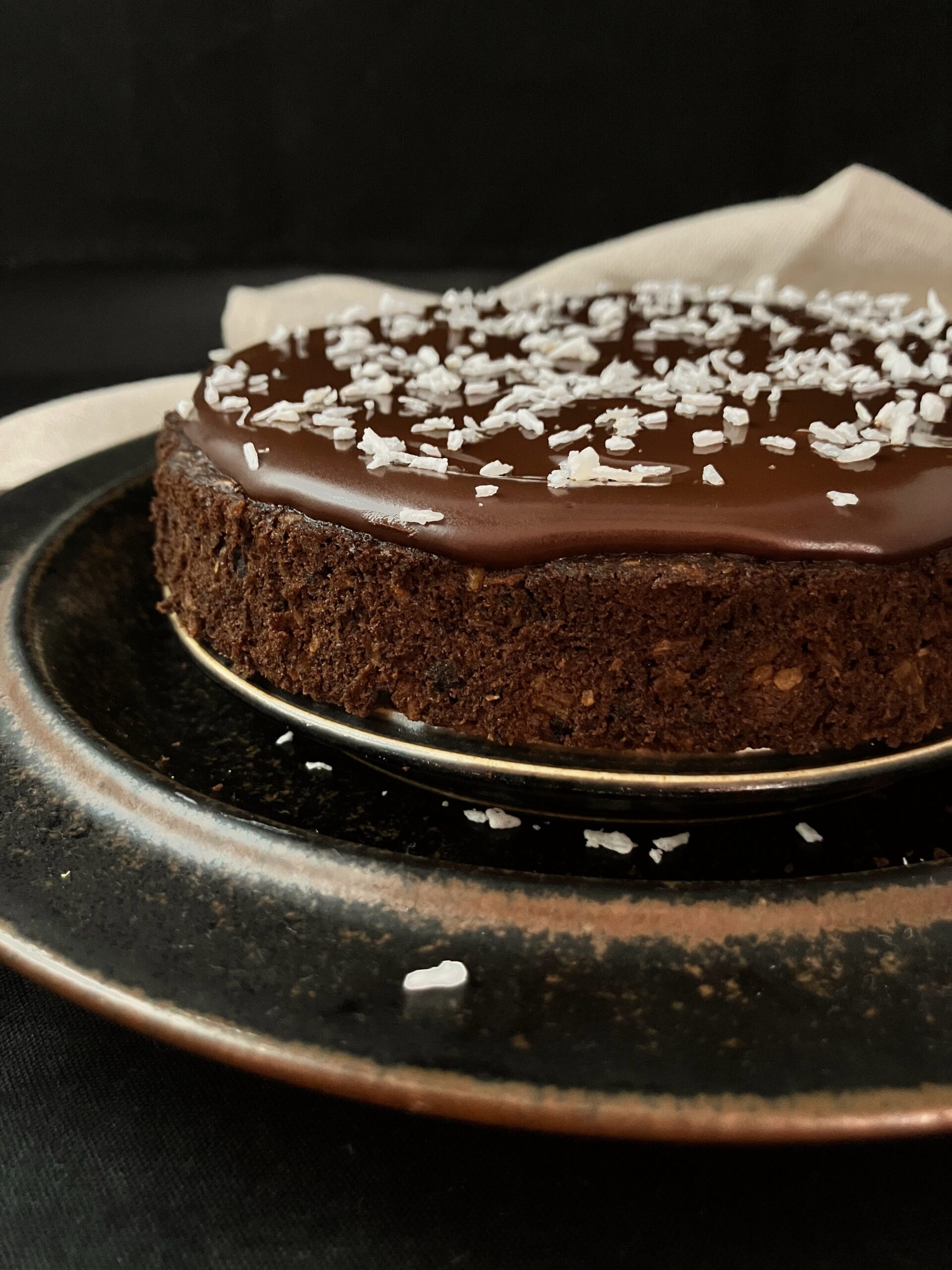 Spelt Coconut Chocolate Cake with Coconut Milk Ganache