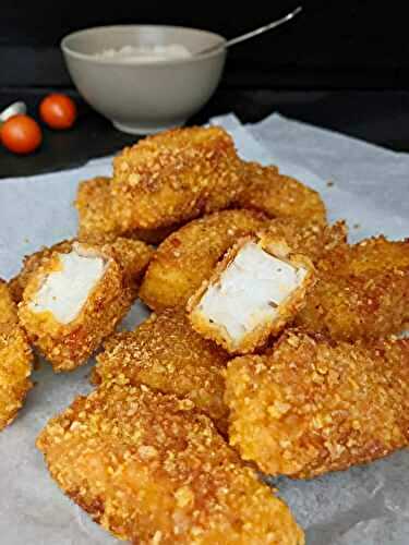 Crispy Dorito Fish Nuggets (with a Jalapeño Mayo Sauce)