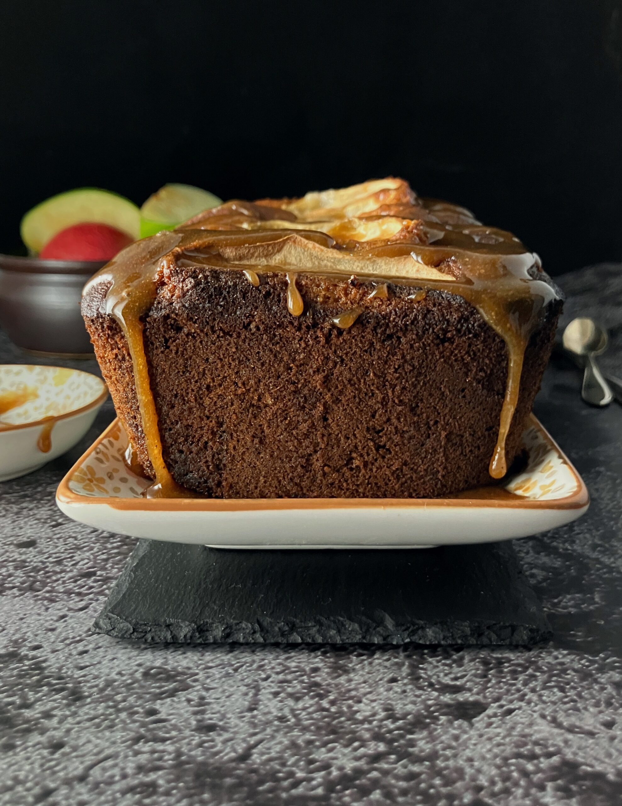 Apple and Ginger Cake (with Coconut Sugar Caramel)