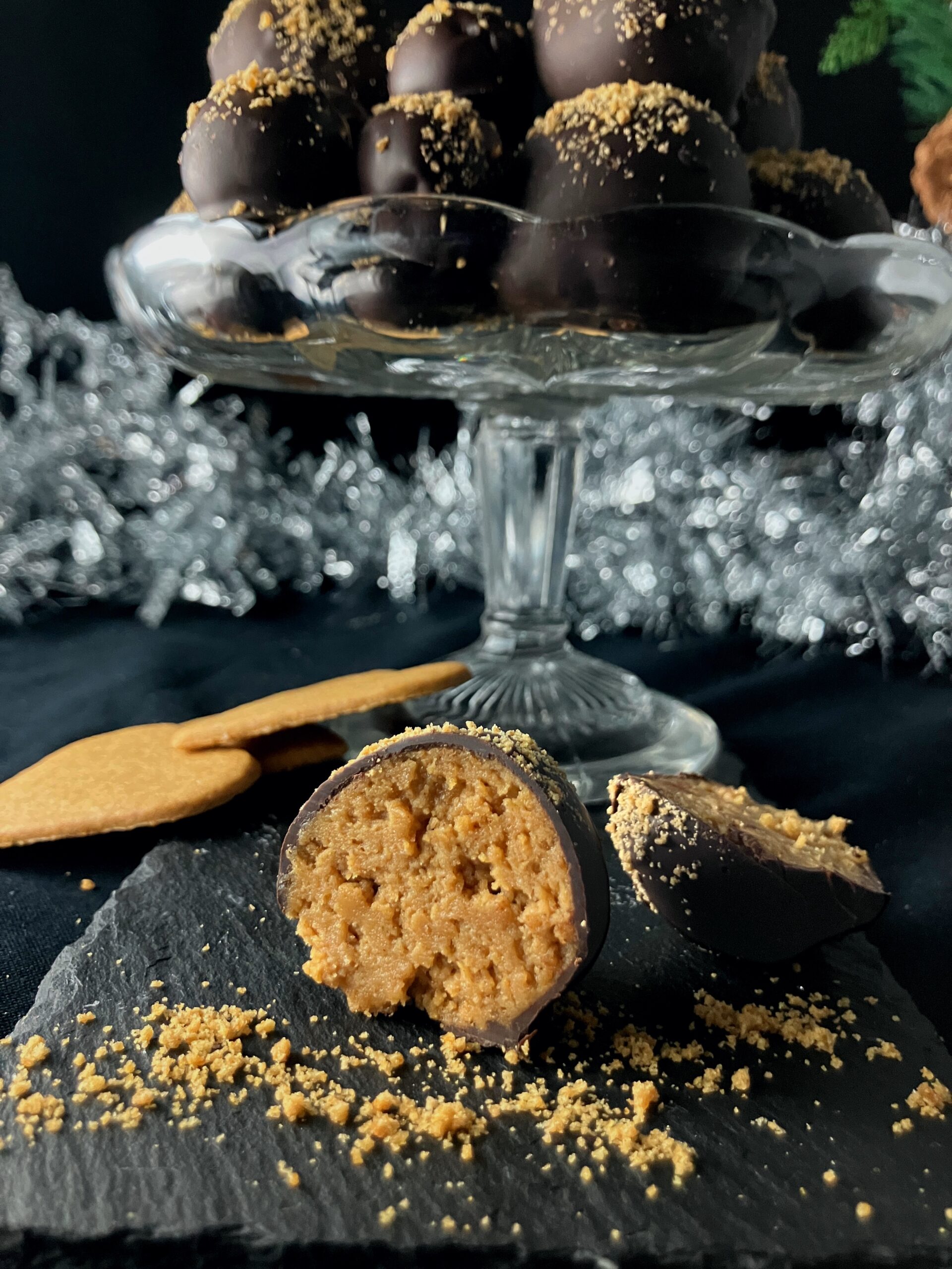 Chocolate Gingerbread Truffles (just three ingredients)
