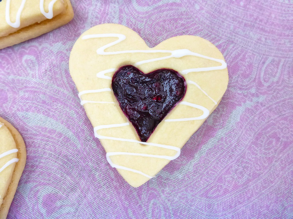Jam Love Heart Butter Cookies (for your Valentine)