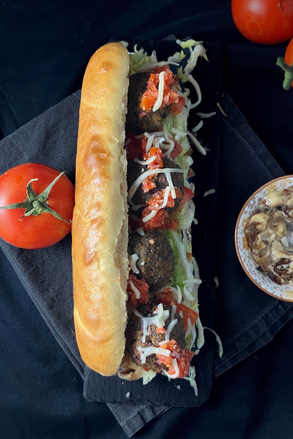 Mushroom Meatball Subs with Caramelised Onion Mayonnaise