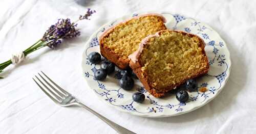 Lovely Lavender Loaf with Blueberry Icing