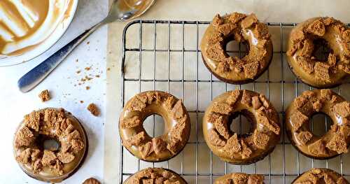 Vegan Coffee & Biscoff Baked Doughnuts