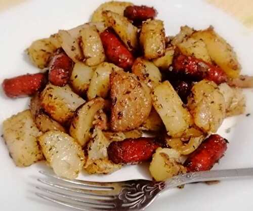Rustic Roasted Potatoes With Game Sausages