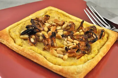 Acorn Squash and Shallot Tarts