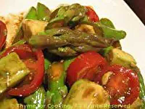 Asparagus and Avocado Salad; the weekly shopping; the weekly menu