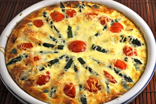 Asparagus and Cherry Tomato Quiche