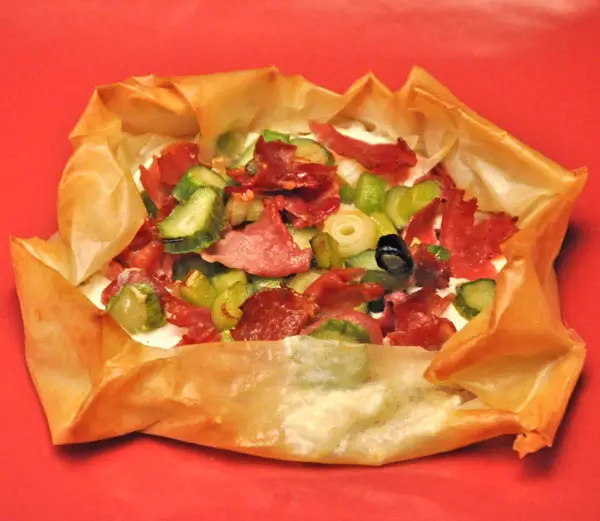 Asparagus, Green Garlic Tart; crop circles