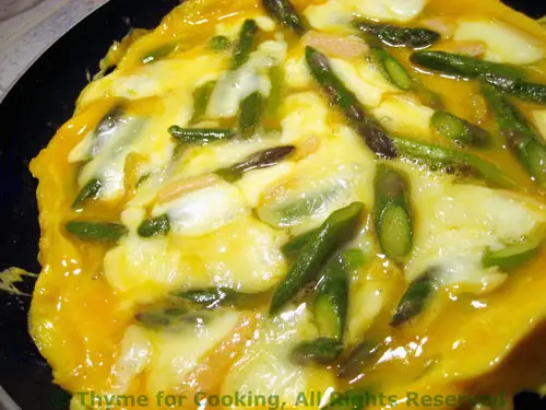 Asparagus Omelet; Weeds, Wandering French Guys...