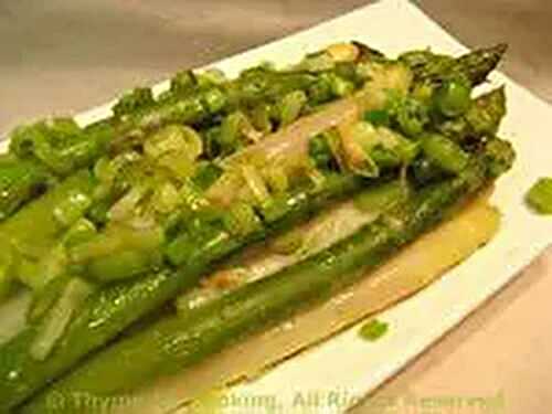 Asparagus with Green Garlic; Spanish lunch