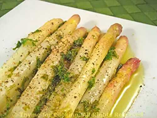 Asparagus with Lemon Parsley Vinaigrette; It's Asparagus Season!