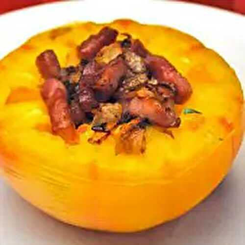 Baked Tomato with Bacon & Onion