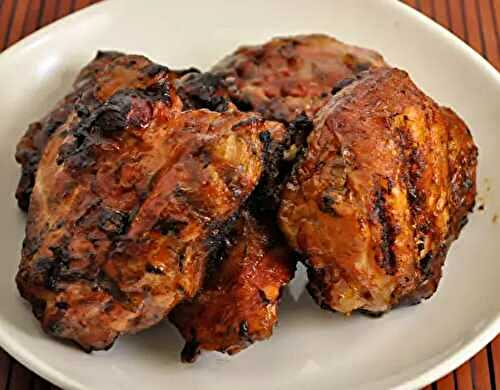 Barbecued Chicken Thighs; butterflies