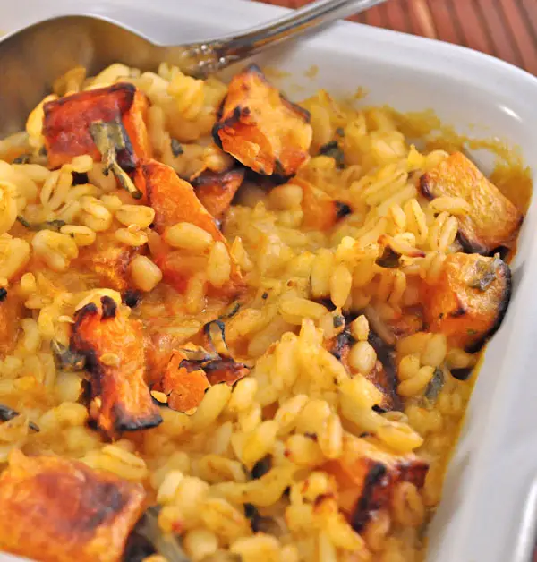 Barley and Butternut Squash Gratin, the wood arrived