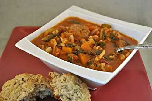Bean and Ham Soup; Chard and Meatball Soup