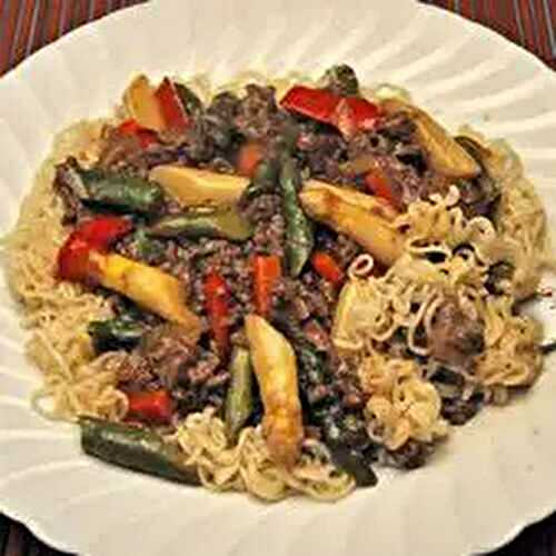 Beef and Asparagus Lo Mein