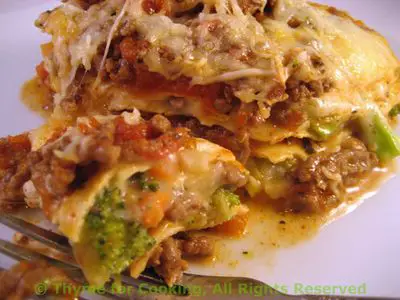 Beef and Broccoli Lasagne; What's on Your Counter? and Weekly Menu