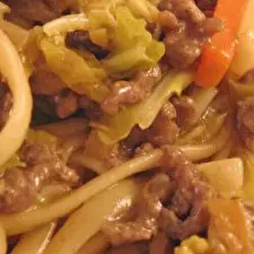 Beef and Cabbage Lo Mein
