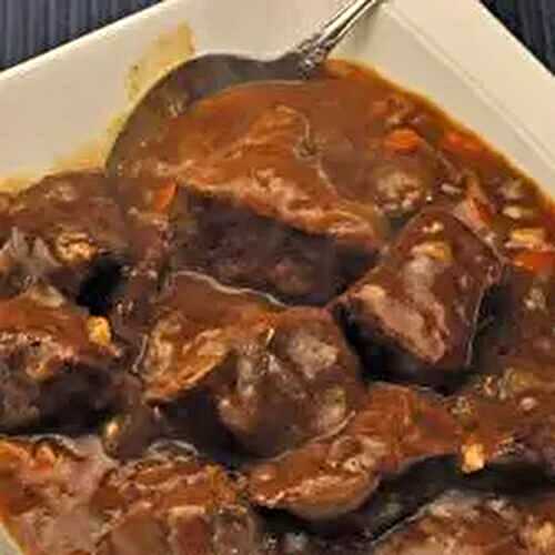Beef in White Wine, Slow Cooker