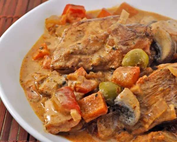 Braised Chicken Thighs, Yogurt Sauce, roses