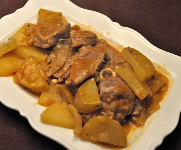 Braised Lamb with Potatoes and Onions; Spring!