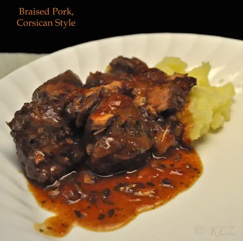Braised Pork in Red Wine, Corsican Style; word play