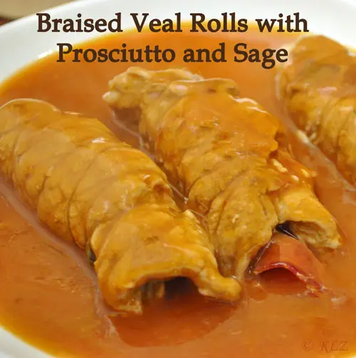 Braised Veal Rolls with Prosciutto and Sage
