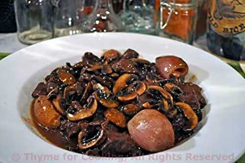 Braised Venison with Shallots and Mushrooms; the update