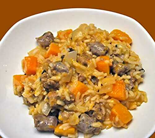 Butternut Squash and Sausage Risotto; foggy mornings