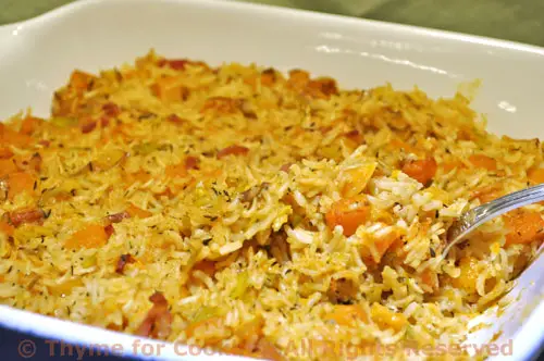 Butternut Squash, Leek and Rice Gratin; the update