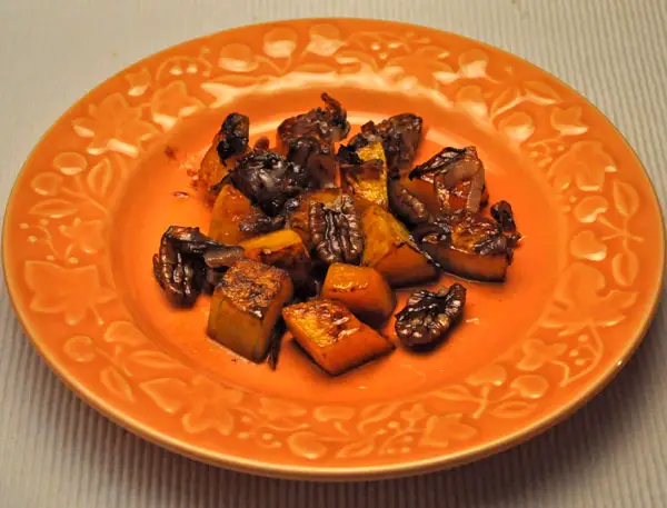 Butternut Squash, Pecans and Shallots; fall wisteria