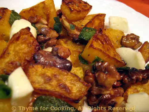 Butternut Squash with Walnuts and Cheese; Weekend Herb Blogging