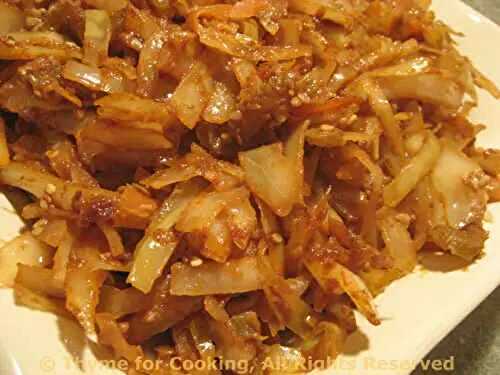 Cabbage with Peanut Sauce; the lovely sound of running water