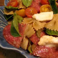Caprese Pasta Salad with Salami